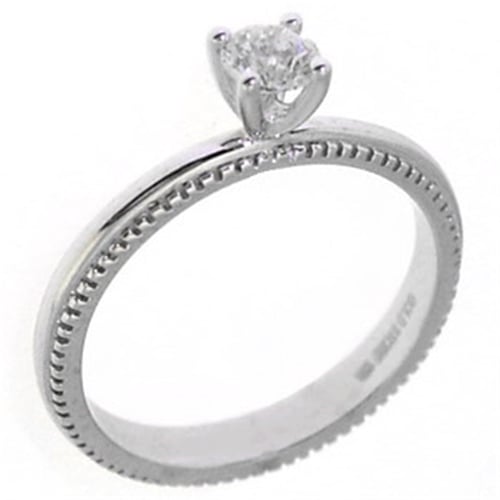 Goldstore-0.32 ct. Pırlanta Klasik Tektaş Yüzük