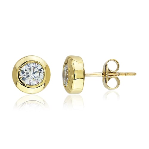 Goldstore-0.4 ct. Pırlanta Tektaş Küpe