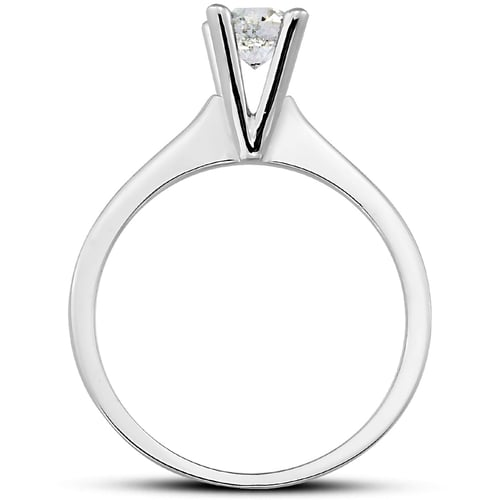 Goldstore-0.50 ct F Color (Nadir Beyaz) Pırlanta Tektaş Yüzük