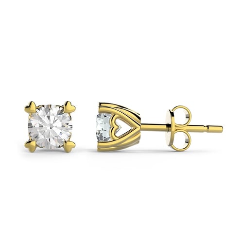 Goldstore-0.6 ct. Pırlanta Tektaş Küpe