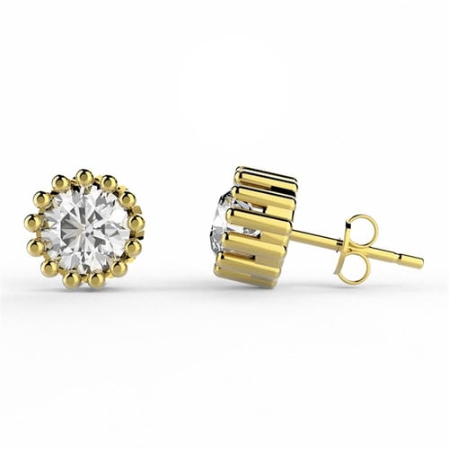 Goldstore-0.8 ct. Pırlanta Tektaş Küpe