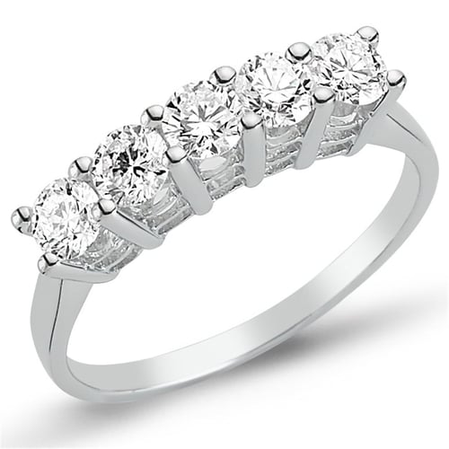Goldstore-0.82 ct. Pırlanta 5 Taş Yüzük