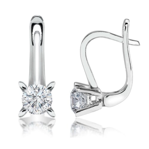 Goldstore-0.84 ct. Pırlanta Tektaş Küpe