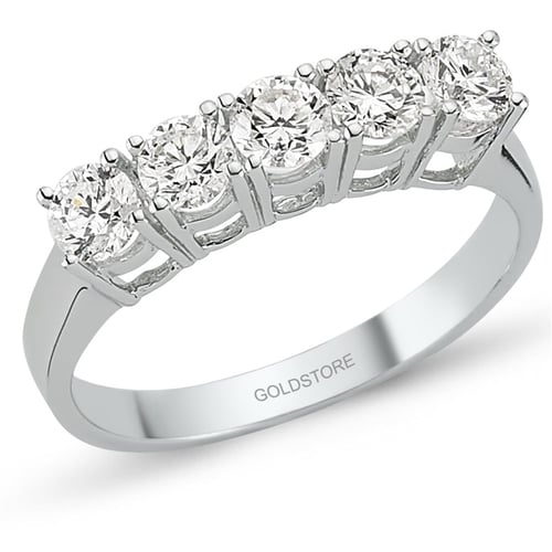 Goldstore-1 ct. Pırlanta 5 Taş Yüzük