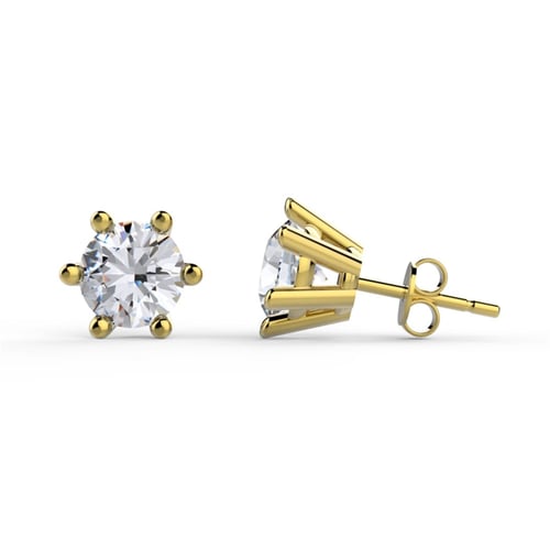 Goldstore-1 ct. Pırlanta Tektaş Küpe