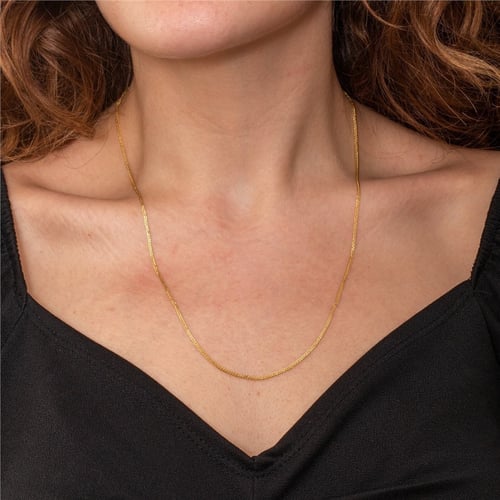 Goldstore-14k Real Gold Wheat Chain Necklace, Wheat Palm Franco Foxtail Chain Necklace, Man & Ladies Choker Chain, Men and Women Trending Gold Chain