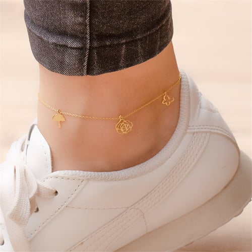 Goldstore-Çiçek, Gül, Kelebek Halhal