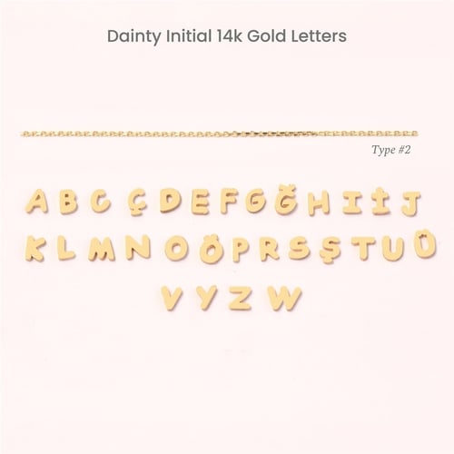 Goldstore-Dainty Initial 14k Gold Necklace, Sideways Minimal Initial Necklace, Gold Letters Birthstone Necklace, Multiple 1 2 3 4 Letters Necklace.