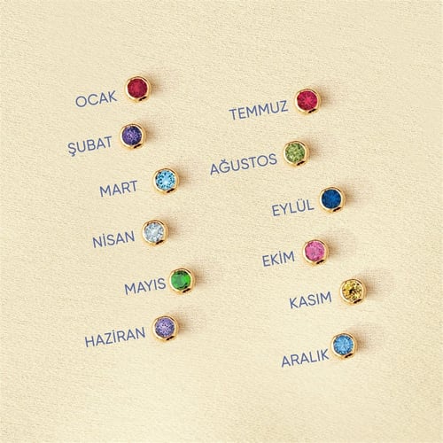 Goldstore-Doğum Taşlı Harf Yüzük