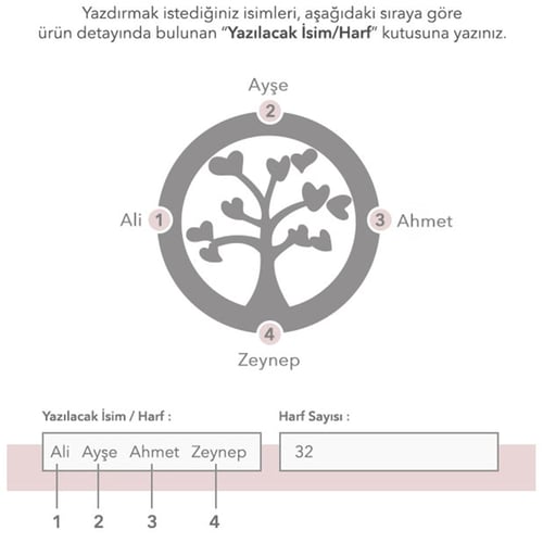 Goldstore-Hayat Ağacı İsim Kolye