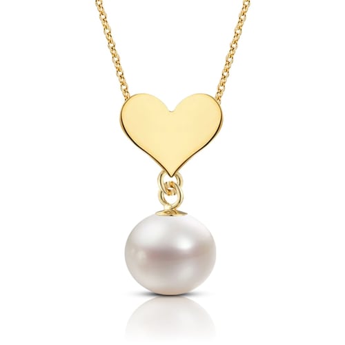 Goldstore-İnci Kalp Kolye