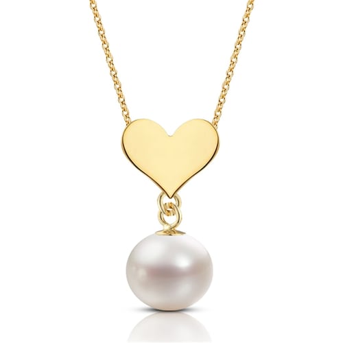 Goldstore-İnci Kalp Kolye