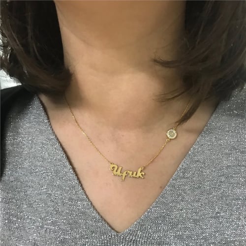 Goldstore-Nazar İsim Kolye