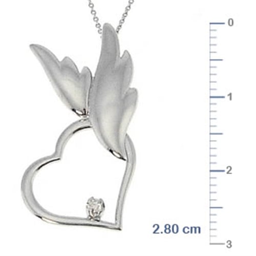 Goldstore-URL 0.02 ct. Pırlanta Kalp Kolye