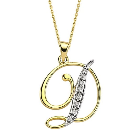 Goldstore-URL 0.04 ct. Pırlanta Harf Kolye