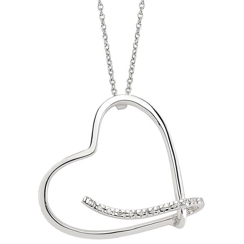 Goldstore-URL 0.05 ct. Pırlanta Kalp Kolye