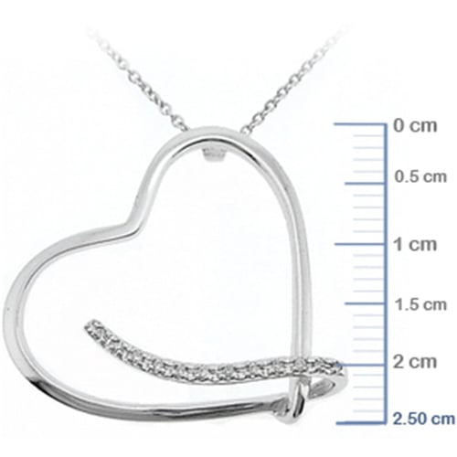 Goldstore-URL 0.05 ct. Pırlanta Kalp Kolye