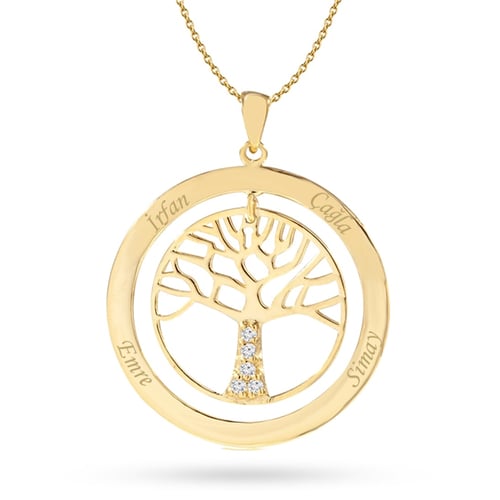 Goldstore-URL Hayat ağacı İsim Kolye