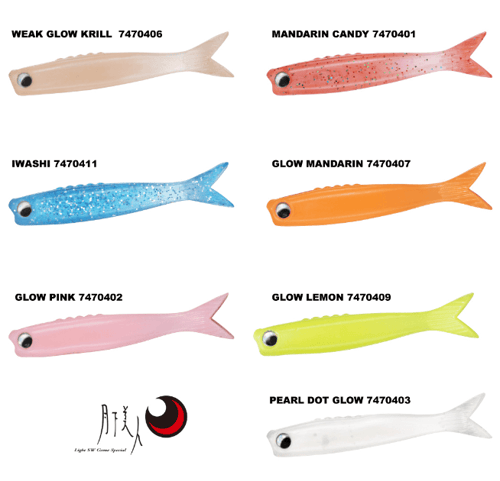 Silikon Yemler DAIWA GEKKABIJIN CHIBI ROLL 1.7 SİLİKON YEM (8 AD) - MANDARIN CANDY