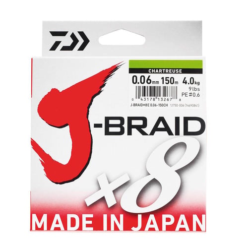 İp Misinalar Daiwa JBraid 8B Chartreuse 150m İp Misina