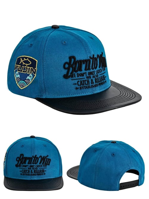 Balıkçı Giyim Fujin BTW Leather Visor Şapka Indigo