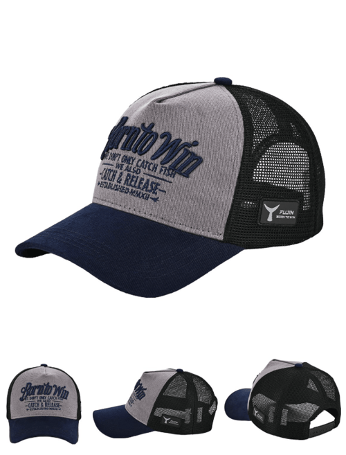 Balıkçı Giyim Fujin BTW Trucker Şapka Black Grey Navy