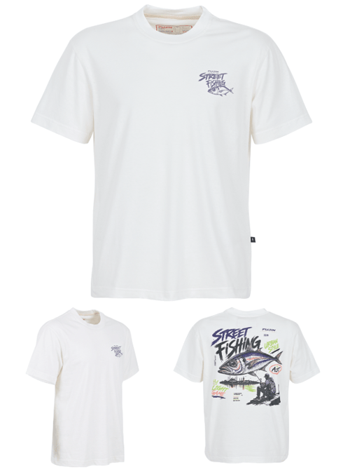 FUJIN Fujin S26 Street Fishing T-Shirt Ecru  Balıkçı Giyim