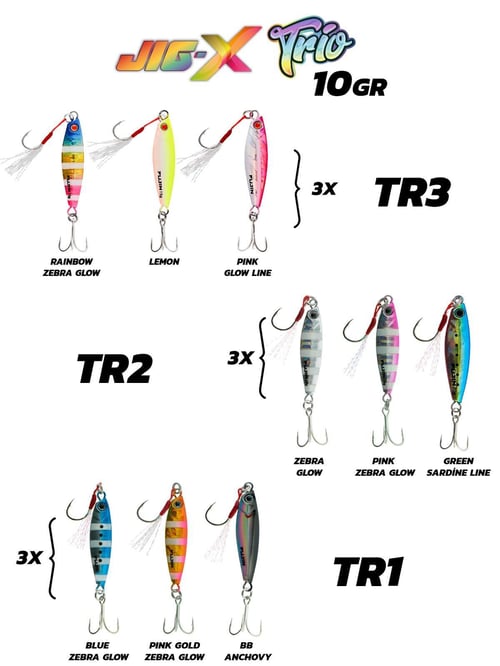 Jig Yemler Fujin Jig-X Trio 3lü Micro Jig 10gr