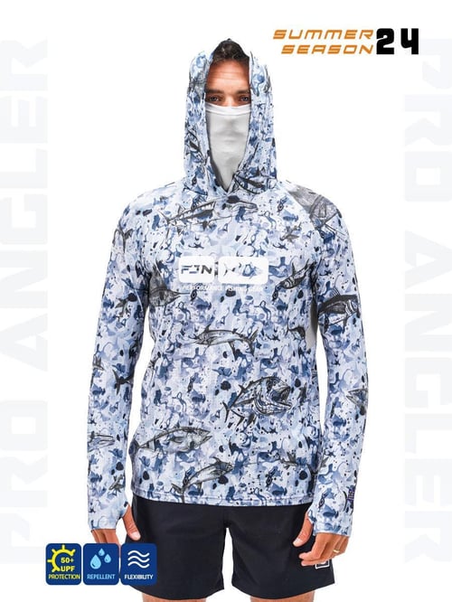 Balıkçı Giyim Fujin Pro Angler S24 Buff&Hoodie Black Fish - XL