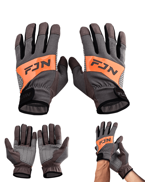 Fujin Pro Angler Trolling Gloves Grey Eldiven M/L Eldiven