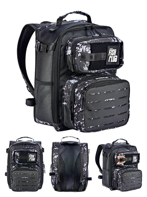 Çanta ve Kutular Fujin ProAji Back Pack Black Camo Balıkçı Sırt Çantası