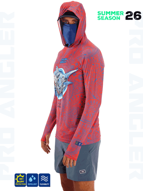 Balıkçı Giyim Fujin Rolla S26 Buff&Hoodie Swordfish Red - 3XL