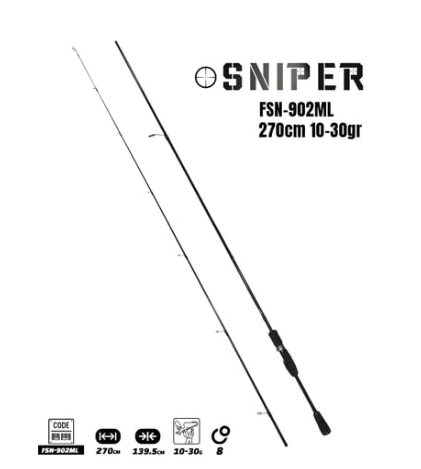 Spin Kamışları Fujin Sniper 270cm 10-30gr Spin Kamış