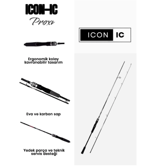 Spin Kamışları ICON-IC Proxi 240cm 3-25 Gr 2P Spin Olta Kamışı