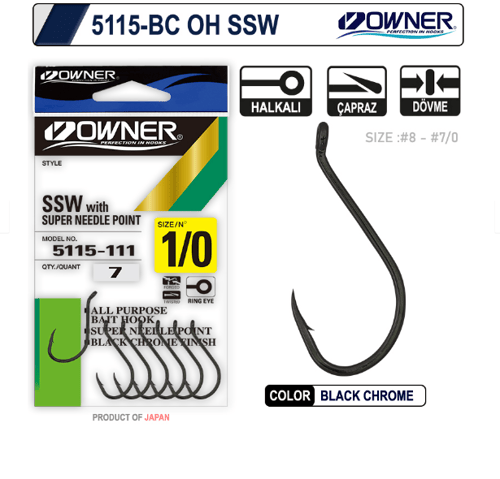 Owner 5115 Oh Ssw Black Chrome İğne Tekli İğneler