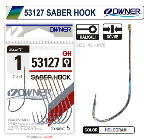 Owner 53127 Saber Hook Hg İğne Tekli İğneler