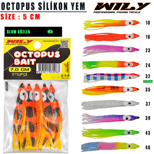 Silikon Yemler Portfish Octopus 5 cm Silikon Yem