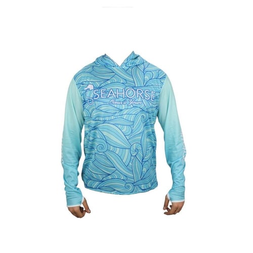 Balıkçı Giyim Sea Horse Special Angler Uv T-Shrt Blue Wave - S