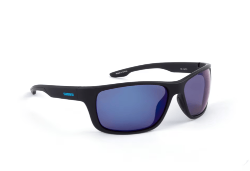 Balıkçı Giyim Shimano Eyewear Sunglasses Antares Matte Black & Blue Mirror