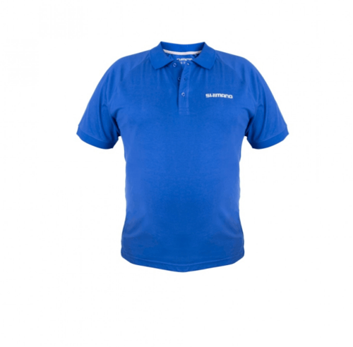 Shimano Short Sleeve Polo Blue  - L