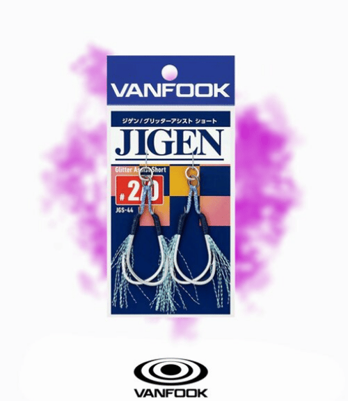 Assist İğneler VANFOOK JGS-44 JIGEN GLITTER SHORT ASIS 2P  - 1/0