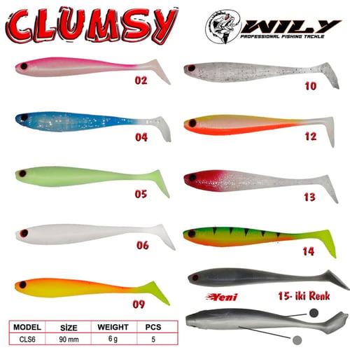 Silikon Yemler Wily Clumsy Silikon Yem 9 cm 6 gr