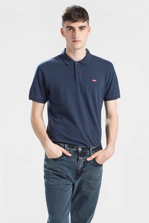 % 100 Pamuk Regular Fit Düğmeli Erkek Polo Yaka T Shirt A0229-0008 LACİVERT