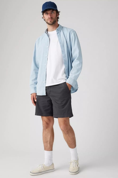 % 100 Pamuk Relaxed Fit Normal Bel Erkek Short A4661-0047 ANTRASİT