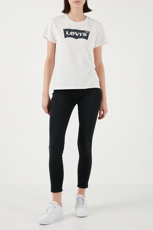721 Pamuklu Skinny Fit Yüksek Bel Dar Paça Jeans Kadın Kot Pantolon A9360-0008 SİYAH