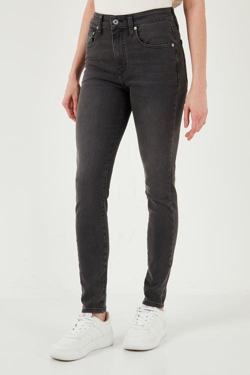 721 Skinny Fit Yüksek Bel Jeans Kadın Kot Pantolon A9360-0002 GRİ