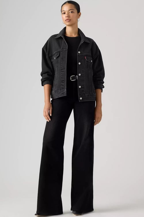 728 Hr Wide Leg Fit Yüksek Bel Geniş Paça Jeans Kadın Kot Pantolon 0039B-0035 SİYAH