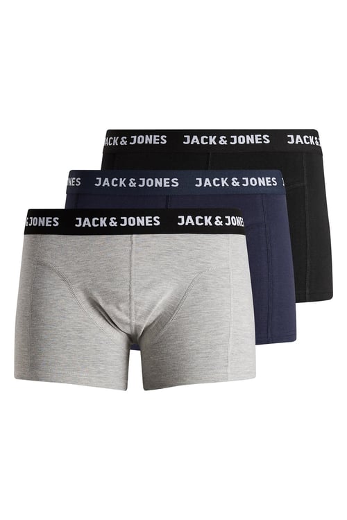 Additionals Jacanthony Streç Pamuklu 3 Pack Erkek Boxer 12160750 Siyah-Lacivert-Gri