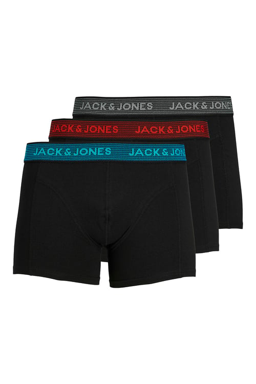 Additionals Jacwaistband Streç Pamuklu Logo Baskılı 3 Pack Erkek Boxer 12127816 ASFALT