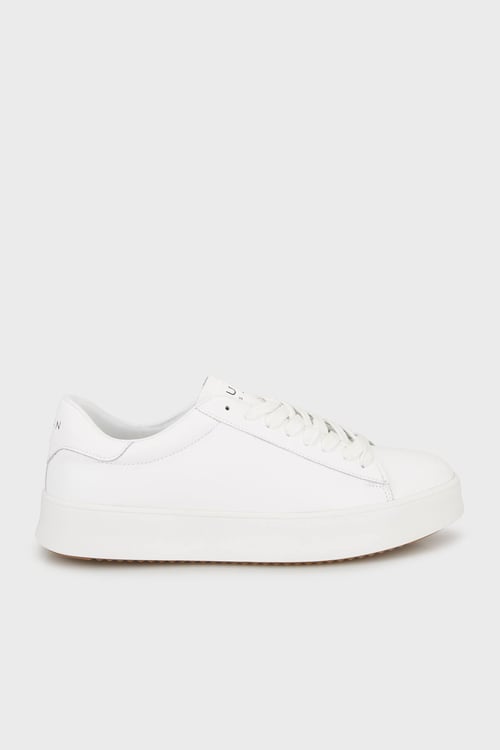 Anton Hakiki Deri Logolu Bağcıklı Sneaker Erkek Ayakkabı 112230224 BEYAZ